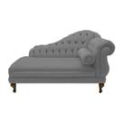 Recamier Sofá Esquerdo Larissa 150cm Sala Suede Cinza - INCASA DECOR