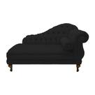 Recamier Sofá Esquerdo Larissa 150cm Sala Suede Preto - INCASA DECOR