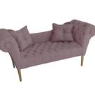 Recamier Sofá Estofado Para Sala de Estar Dubai Suede Rose - DL Decor