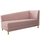 Recamier Valéria 185cm Lado Esquerdo de Quem Senta Sala de Estar Suede Rose - INCASA DECOR