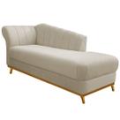 Recamier Vanessa 140cm Lado Direito Suede Bege - Doce Sonho Móveis