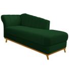 Recamier Vanessa 140cm Lado Direito Suede Verde - Doce Sonho Móveis