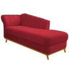 Recamier Vanessa 140cm Lado Direito Suede Vermelho - Doce Sonho Móveis