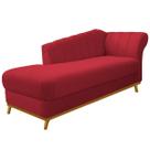 Recamier Vanessa 140cm Lado Esquerdo Suede Vermelho - Amarena Móveis