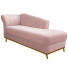 Recamier Vanessa 160cm Lado Direito Suede Rosê - Amarena Móveis