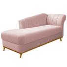 Recamier Vanessa 160cm Lado Esquerdo Suede Rosê - Amarena Móveis