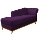 Recamier Vanessa 185cm Lado Esquerdo Suede Roxo - Amarena Móveis