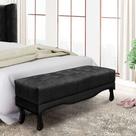 Recamier Vicenza Suede Preto 140 cm