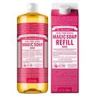 Recarga de 946 ml de sabonete líquido Dr. Bronner's Magic Rose