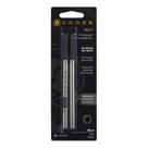 Recarga de canetas Cross Selectip Gel Rollerball Medium Black, pacote com 2
