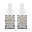 Recarga de perfume doméstico Pura & ILLUME Difusor de ar doméstico inteligente Até 120 horas de fragrância luxuosa por recarga Essencial para uso doméstico Fragrância difusora limpa e segura pacote com 2 unidades, bálsamo e cedro