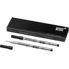 Recarga de Rollerball MONTBLANC Mystery Black Medium, pacote com 2 unidades