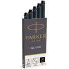 Recarga para Caneta Tinteiro Parker Quink Caixa com 5 Unidades Pretas Recarga para Caneta Tinteiro Parker Quink Caixa com 5 Unidades Pretas