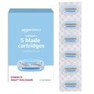 Recargas de barbear Amazon Basics de 5 lâminas para mulheres, 6 unidades