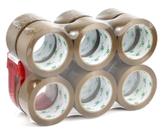 Recargas de fita de embalagem BOMEI PACK Brown Heavy Duty 12 Rolls