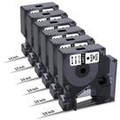 Recargas de fita de etiqueta, pacote com 6 unidades, Dymo 41913, 9 mm, preto/branco Recargas de fita de etiqueta, pacote com 6 unidades, Dymo 41913, 9 mm, preto/branco