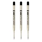 Recargas de gel com ponta de cerâmica, ponta agulha 0,5 mm, preta, kit com 3