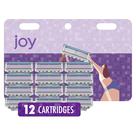 Recargas de lâmina de barbear JOY joy para mulheres, 12 unidades, roxas