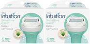 Recargas para aparelho de depilar INTUITION Sensitive Care com 12 lâminas e aloe