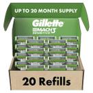 Recargas Razor Blade Gillette Mach3 Sensitive, 20 unidades masculinas