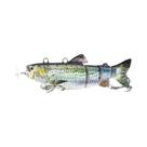 Recarregável LED Isca Elétrica Wobblers 4 Segmentos Swimbait Pesca Crankbait Luz Robótica Recarregável LED Isca Elétrica Wobblers 4 Segmentos Swimbait Pesca Crankbait Luz Robótica