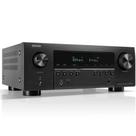 Receiver Denon AVR-S970H 7.2ch 90K 8K UHD 3D Audio Dolby Atmos DTS:X Heos Integrado VRR Preto 110v