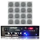 Receiver rc5000 300w + 16 arandelas quadradas branca