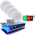 Receiver rcbt 40w + 04 arandelas slim redondas brancas