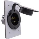 Receptáculo de entrada de energia Journeyman-Pro HJP-5278-CWP 15A 125V