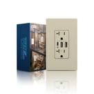 Receptáculo de parede USB TOPELER 20A Duplex com portas USB de 30W 6.0A