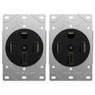 Receptáculo de saída de gama ENERLITES 50A 250V NEMA 14-50R Preto