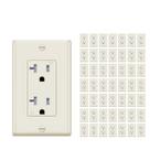 Receptáculo de saída para decorador Micmi 20A 125V com placa de parede 50Pk