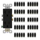 Receptáculo de tomada elétrica de parede ELEGRP Glossy Black 20A