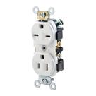 Receptáculo duplex combinado Leviton 15A 125/250V branco Receptáculo duplex combinado Leviton 15A 125/250V branco