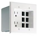 Receptáculo duplex embutido Leviton 125V 15A 2P 3W 690W branco