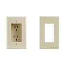 Receptáculo duplex embutido Leviton 689-I 15A 1-Gang Ivory, pacote com 2 unidades Receptáculo duplex embutido Leviton 689-I 15A 1-Gang Ivory, pacote com 2 unidades