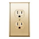 Receptáculo duplex ENERLITES Elite Série 15A 125V Dourado Receptáculo duplex ENERLITES Elite Série 15A 125V Dourado