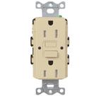 Receptáculo duplex GFCI Lutron resistente a adulterações de 15 Amp Ivory