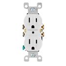 Receptáculo duplex Leviton 15A 125V de grau residencial branco Receptáculo duplex Leviton 15A 125V de grau residencial branco