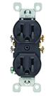 Receptáculo Duplex Leviton 15A 125V Residencial Grade Preto