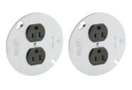 Receptáculo duplex Leviton 5042 15A 125V com tampa de 4 polegadas x2 Receptáculo duplex Leviton 5042 15A 125V com tampa de 4 polegadas x2