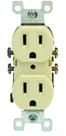 Receptáculo duplex Leviton 5320-IMP 15A 125V, pacote com 10 unidades, marfim