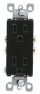 Receptáculo duplex Leviton 5325-E 15A 125V Residencial Ebony Receptáculo duplex Leviton 5325-E 15A 125V Residencial Ebony