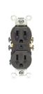 Receptáculo Duplex Leviton S00-05320-00S 125V 15A Marrom Receptáculo Duplex Leviton S00-05320-00S 125V 15A Marrom