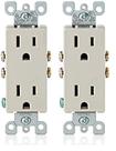 Receptáculo Leviton 5325-T 15A 125V Decora Duplex Grounding Receptáculo Leviton 5325-T 15A 125V Decora Duplex Grounding