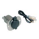 Receptáculo Marinco 20036 12V em aço inoxidável com tampa