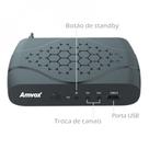 Receptor Conversor Tv Digital Full HD Função Gravador USB Hdmi Rca Amvox acd 311 Bivolt