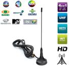 Receptor de TV Digital Interno Portátil DVB-T 1.5 dBi Imagem 4K Full HD Conector Macho Universal