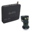 Receptor Satmax 6 Elsys C/ Lnbf Duplo Preto Bivolt