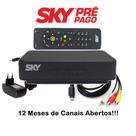 Receptor SD SKY Pre Pago com 12 Meses de Canais Abertos